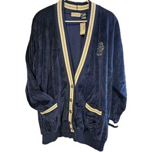 NWT VINTAGE Elisabeth By Liz Claiborne ‎ Cardigan Royal Blue 1X Button Up Retro